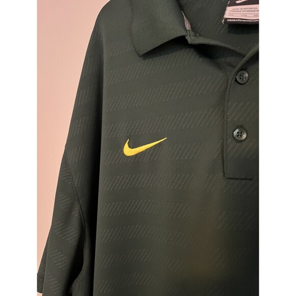 Nike Oregon Ducks NCAA Performance Dri Fit Polo Shirt 3XL Green Yellow Football - Picture 5 of 9